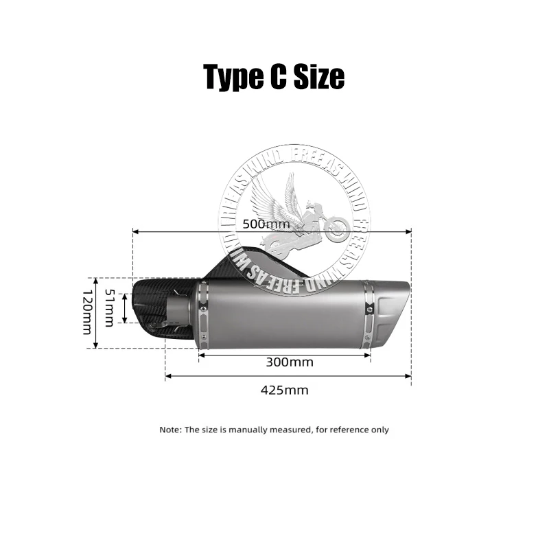 Universal 51mm 60mm AK R1 Motorcycle Exhaust Muffler Escape With DB Killer And Protection Cover Motorcycle Exhaust Modifiy Parts