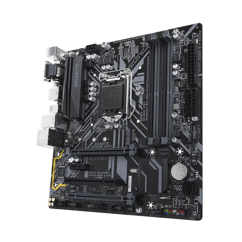 جيجابايت B360M D3H (LGA1151/Intel/B360/Micro ATX/USB 3.1 Gen 2 (USB3.1) النوع A/DDR4/اللوحة الأم)