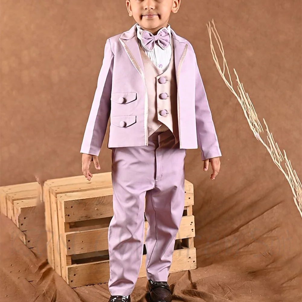 

Baby Boy Suits Chic Peaked Lapel Casual Fashion Formal Children‘s Clothing Costume Customized High Quality Wedding Boy's Set
