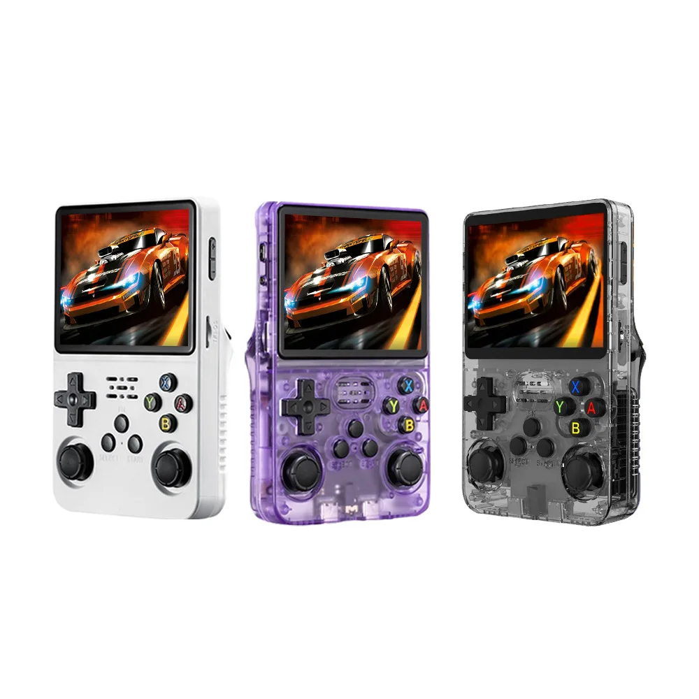 R36S Pocket Handheld Entertainment Device, 3.5 Inch IPS Display, 64GB Storage, Portable Mini Media Player for Casual Use