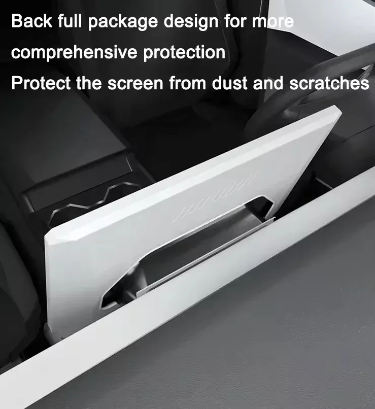 For Tesla Cybertruck 2024-2026+ Center Control Screen Protective Cover Silicone Crash Protection Frame Interior Car Accessories view 2