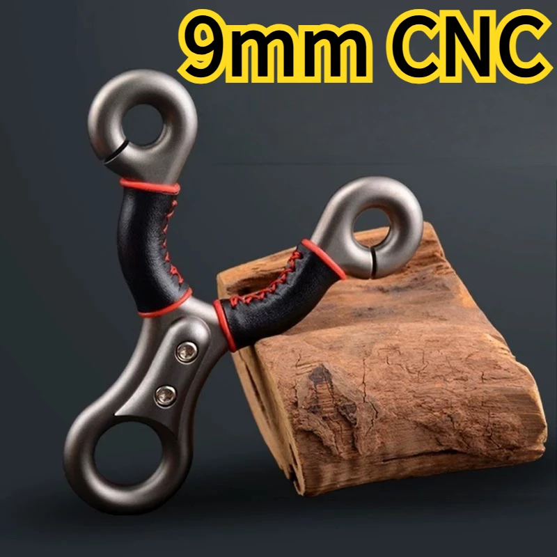 Stainless Steel CNC Round Rubber Band Slingshot Outdoor Sports Special High-power and High-precision Shooting Tool