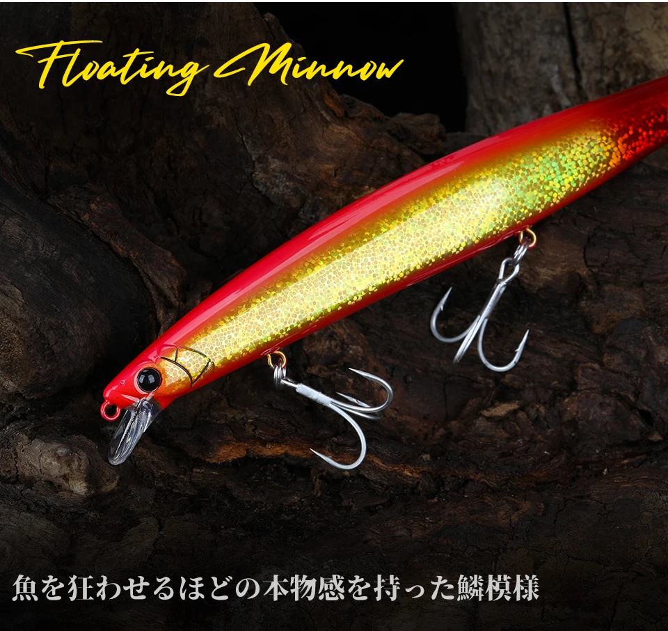 TSURINOYA 160F Schwimmender Minnow-Angelköder STINGER 163 mm 31 g Langer Wurf Künstlicher Seebarsch Salzwasser Große harte Köder – Detail 17