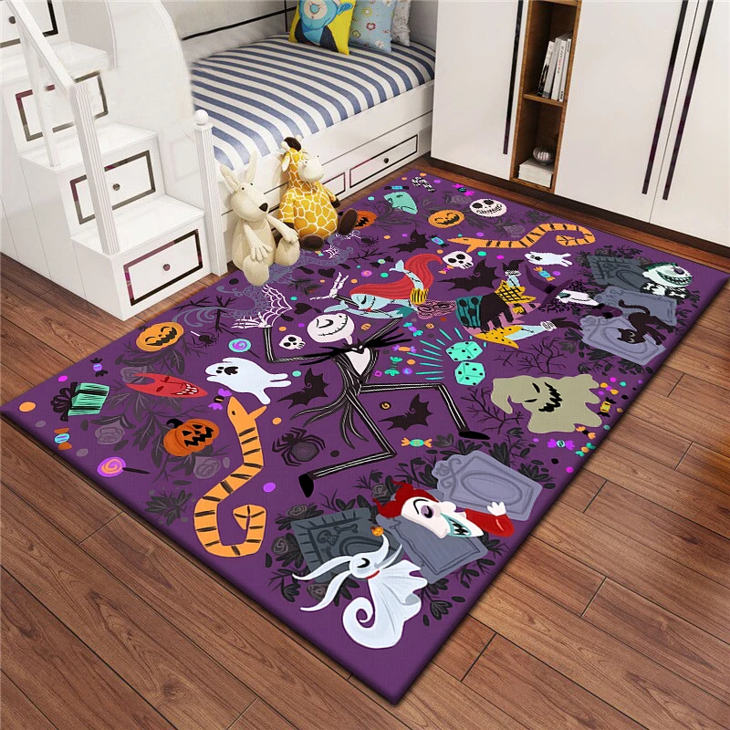 The Nightmare Before Christmas Carpet HD Printed Rug for Living Room Bedroom Decoration Camp Kitchen Crawling Picnic Mat