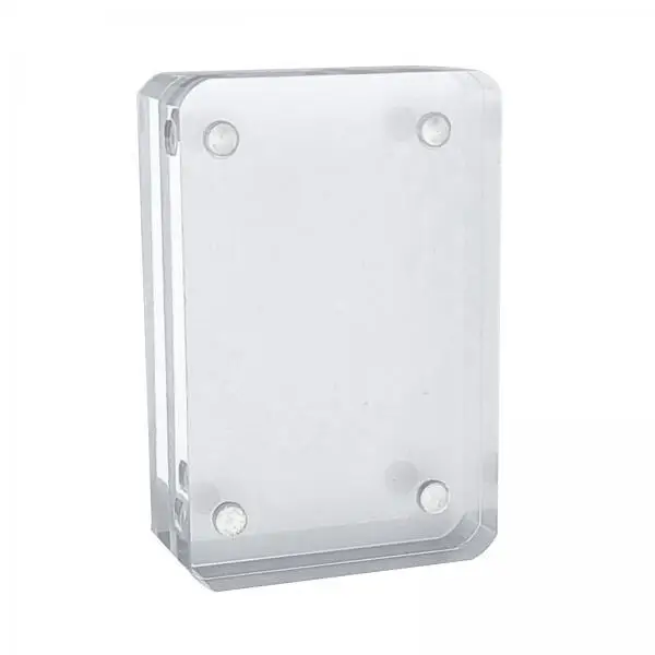 Transparent Card Brick Magnetic Acrylic Holder Clear Display Stand for Diaries Card Decals Schedule Notes