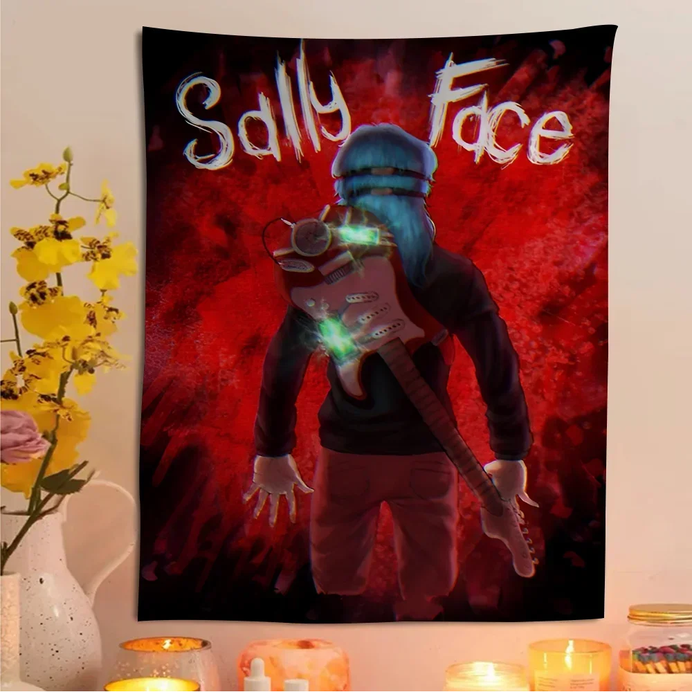 Game Sally Face Cartoon Tapestry Art Science Fiction Room Home Decor Art Home Decor