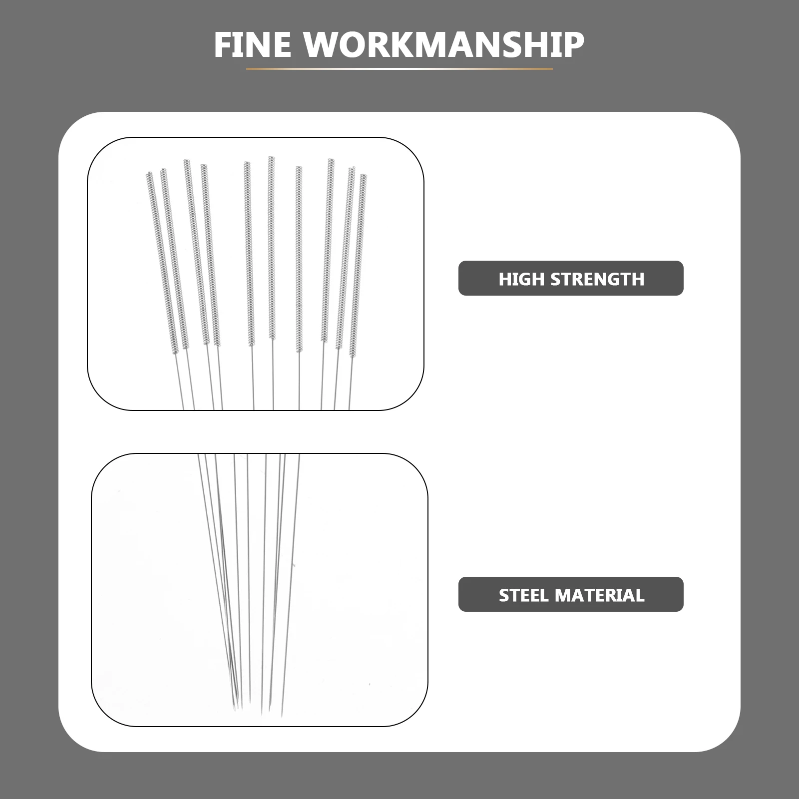 

100Pcs Disposable Steel Long Elastic Massage Needles Professional Massage Supplies Acupuncture Needle