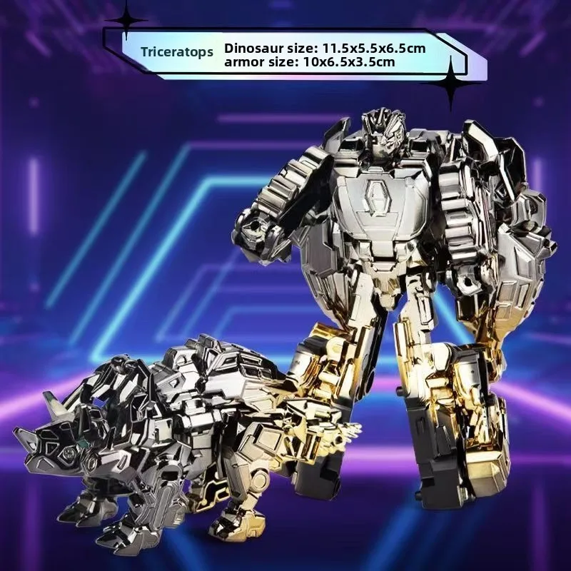 Jouet de transformation de dinosaure en alliage plaqué coloré, Robot tyrannosaure combiné, jouets éducatifs pour garçons, figurines à collectionner, nouvelle collection