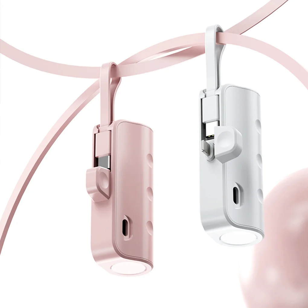 Mini Capsule Power Bank for iPhone Samsung 10000mAh Plug and Play External Battery Phone Charger Power Bank