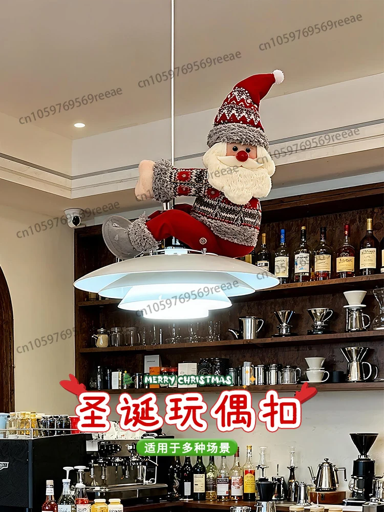 

Рождественские украшения, сцена, установка, украшение для спальни, реквизит, новогодние подвесные украшения, креативные крючки для штор Санта-Клауса