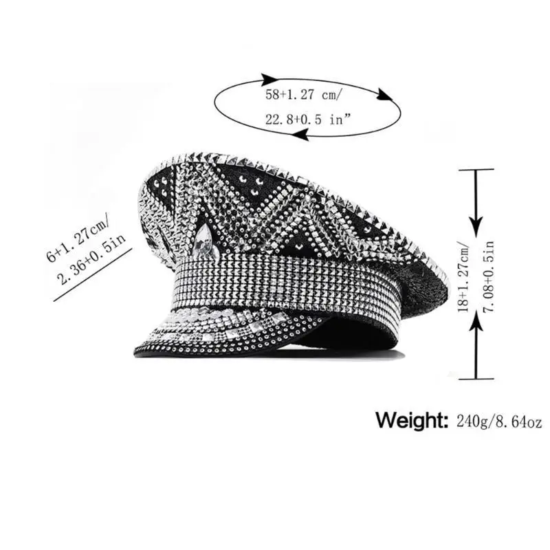 652f kobieta Hat Wedding Wojskowy kapelusz Bachelorette Party Captain Cap