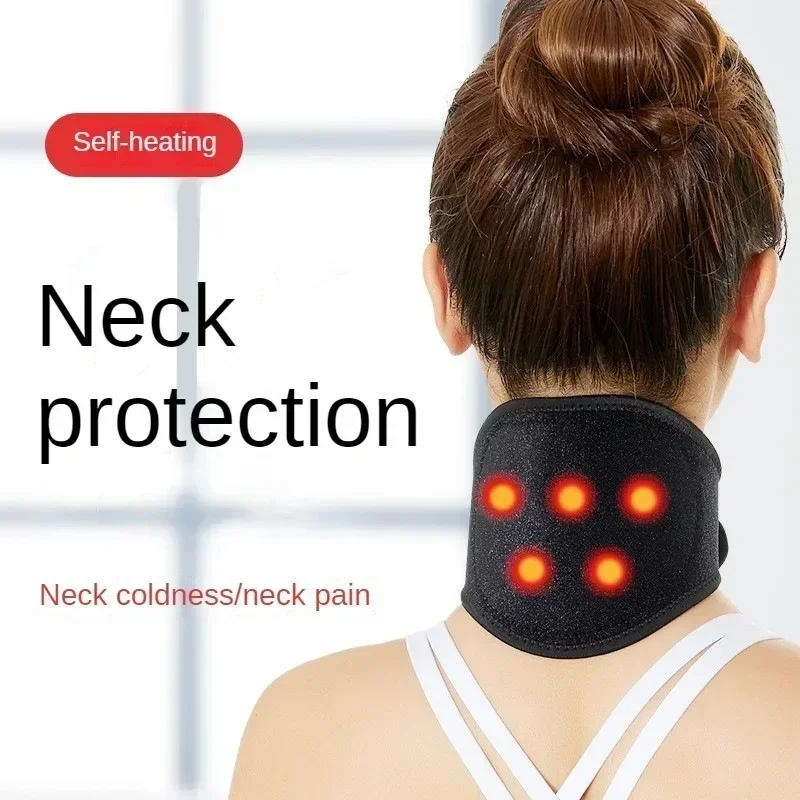 1Pc Self-heating Tourmaline Neck Magnetic Therapy Support Tourmaline Belt Wrap Brace Pain Relief Cervical Vertebra Protection