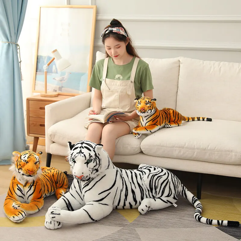 50/75 cm Kawaii Real Life Tijger Knuffel Kussen Leuke Knuffel Tijger Pluche Pop Verjaardagscadeau voor Kinderen Kinderen Home Decor