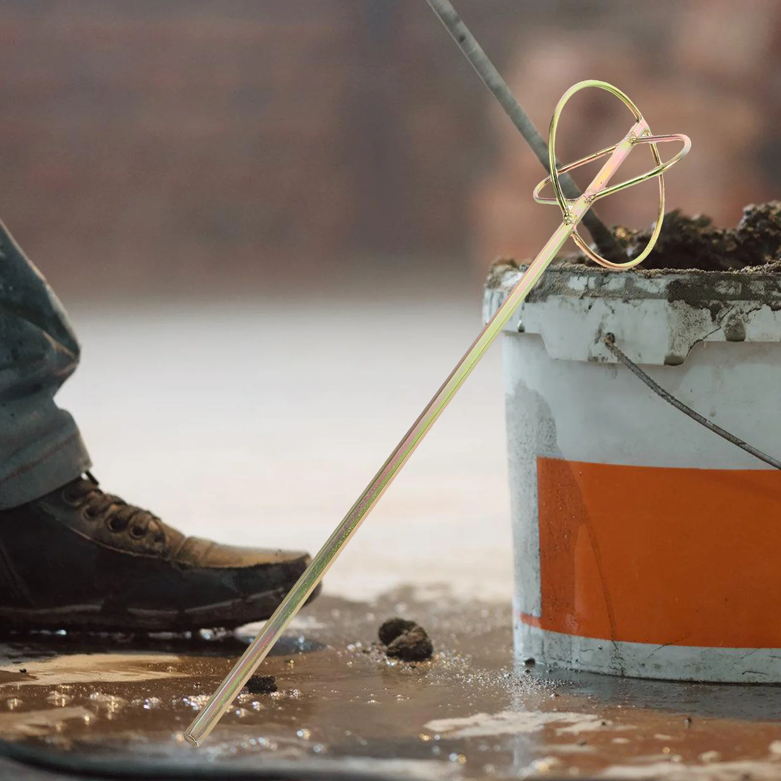 믹서 롱 드라이월 패들 어태치먼트 페인트 및 시멘트 믹싱 로드 드릴 스터러 내구성 높은 효율성