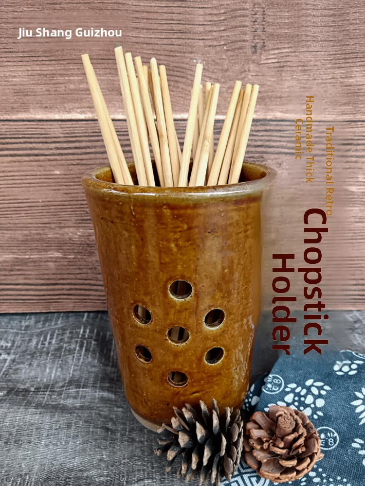 

Chinese Sle Cerc Draining Chopstis Holder Kitchen Storage Ra Thi Clay Chopstis Tube Home Use Chopstis Organizer