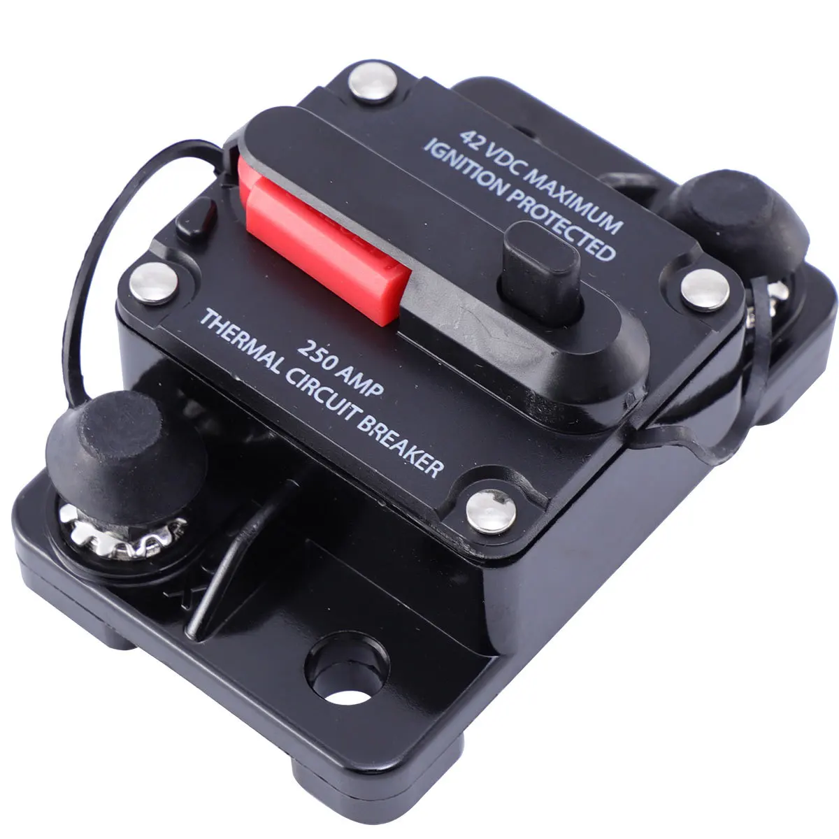 

250A Auto Reset Circuit Breaker Waterproof Design for Boat Rv Utv Truck Marine Audio Amplifier Inverter Protection