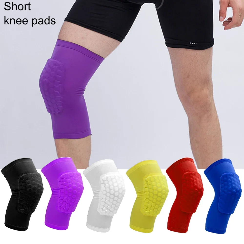 BraceTop 1 PC Honeycomb Knee Pads Strengthen Kneepad Crashproof Antislip Basketball Leg Knee Sleeve Protective Pad Support Guard