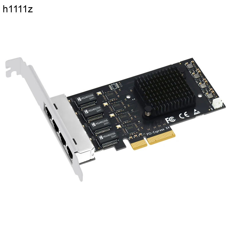 

PCI Express Network Card Adapter 4 Port 2500Mbps Gigabit 10/100/1000Mbps RTL8125B RJ45 Wired Computer PCIE PCI-E 2.5G LAN Dongle