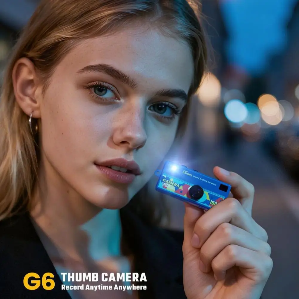 كاميرا محمولة عالية الدقة للطلاب 2025 كاميرا إبهام صغيرة محمولة جديدة تحميل صغير حقيبة ظهر مدمجة قلادة الصورة
