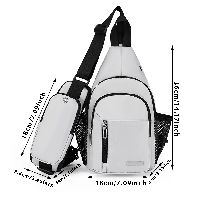 Oxford Chest Bag For Men Multifunctional Casual Fashion Trend Shoulder Bag For Outdoor Sports Versatile Crossbody Bag