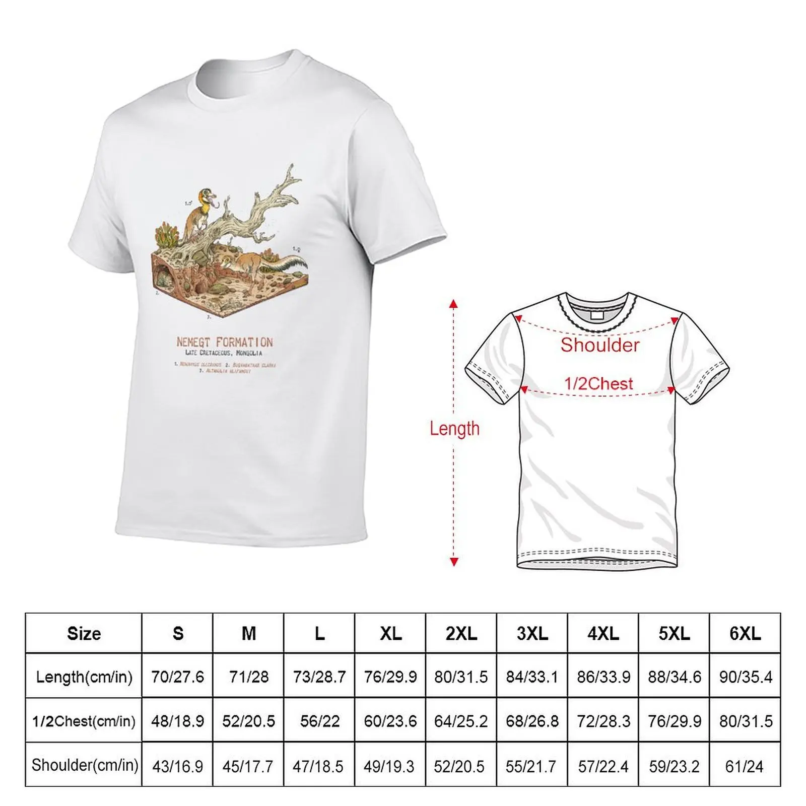 anime high cotton Nemegt t quality Mononykus high T-Shirt man oversize cotton t shirts shirt quality t shirts Formation: