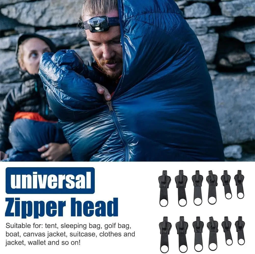 12 Pcs Fix Zip Puller,Zip Slider Repair Instant Kit,Instant Zipper Set,for Sewing Clothes Jacket Backpacks