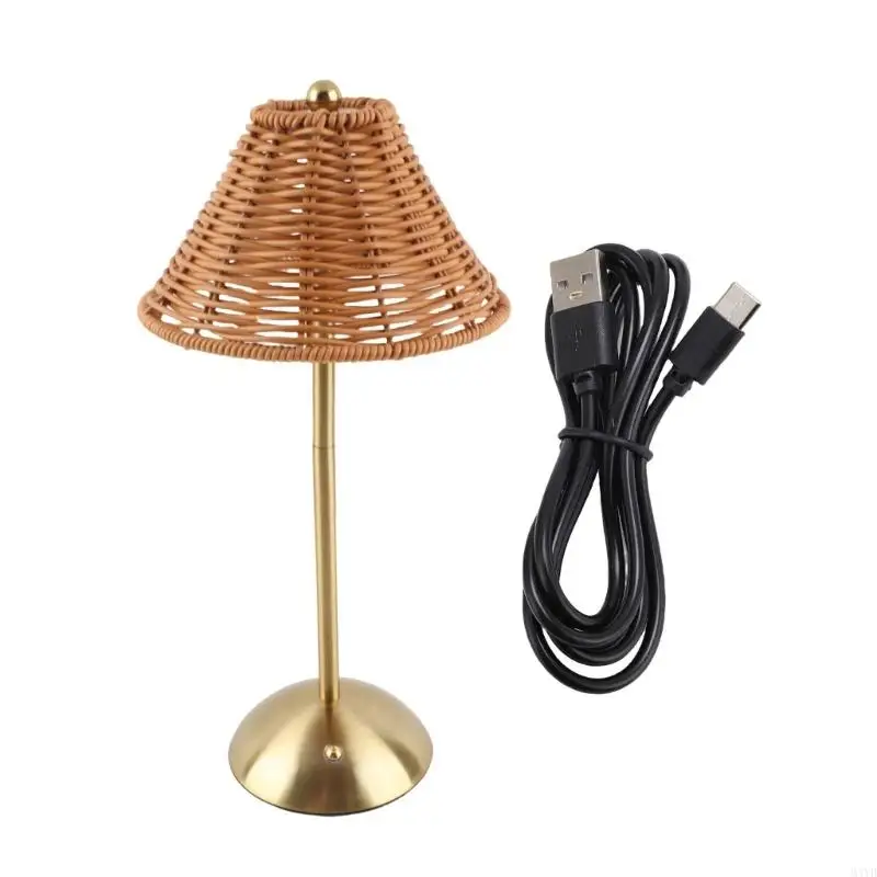 LED Rechargeable Reading Light Energy Saving Metal Base Night Light Dimmable LED Bedside Lamp for Home Bedroom Use M4YD