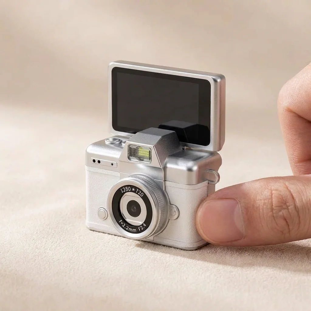 

WITSURGE 2026 Retro CCD Mini Camera 1.47" Flip Screen Selfie Thumb Keychain Pocket HD Video Recorder Gift for Kids Students