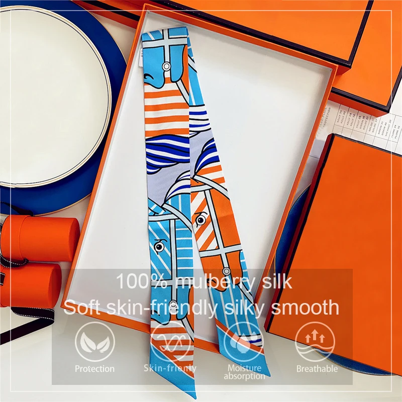 

Корейская женская саржевая шелковая декоративная лента, маленький шарф, сумка с ручкой, лента для волос, маленький шарф, повязка на голову