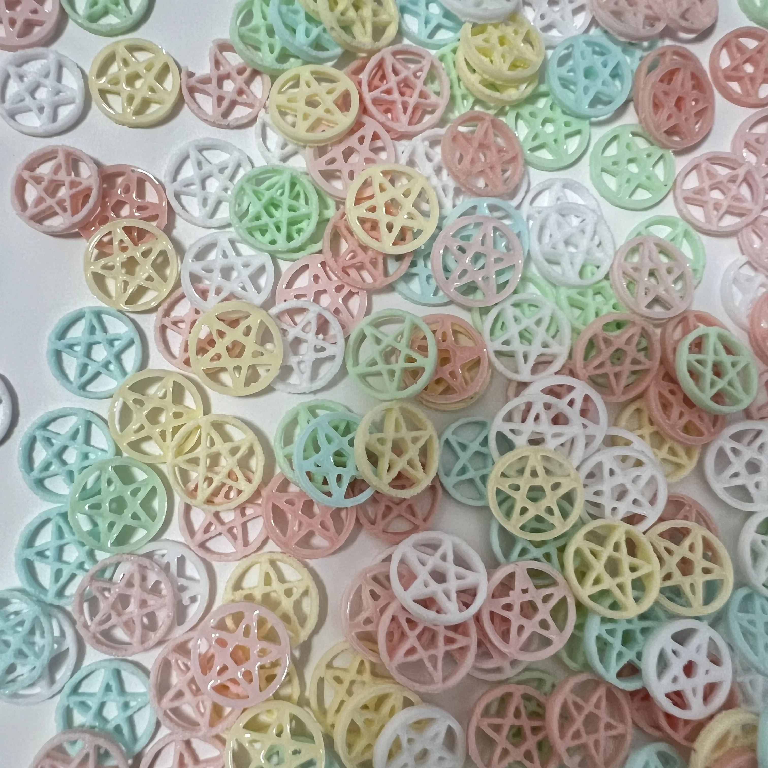 13mm Sugar Magic Circle Resin Charms Mini DIY Fillers for Earrings Cheerleading Fan Scrapbook Guka Card Slime Cream Glue Crafts