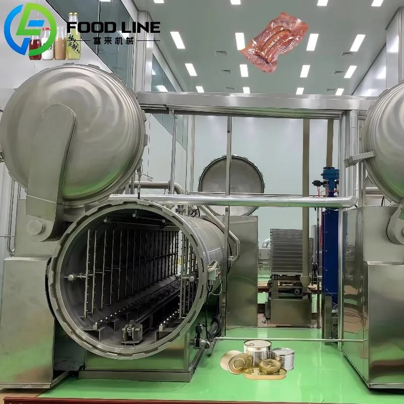 Sterilizzatore commerciale ad alta temperatura Attrezzatura per storta di livello industriale per la lavorazione degli alimenti