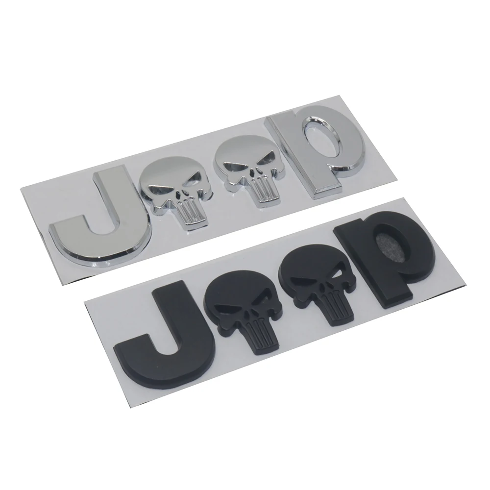 Car modification metal badge DIY metal car sticker body modification sticker suitable for Jeep JEEP modification punisher badge