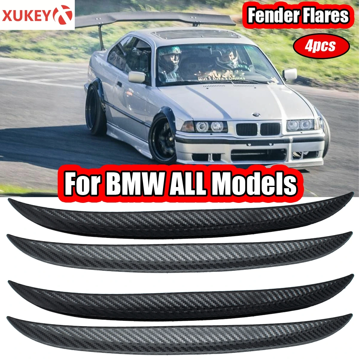 

Fender Flares Wheel Eyebrow Arch Strip Protector for BMW 3 5 Series E30 E36 E39 E46 E90 F30 M3 M5 E60 E61 F10 F11 F07 F18 E83