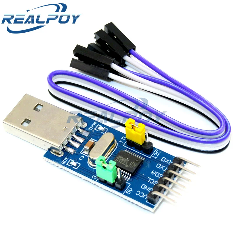 CH341T 2 in 1 module 3.3V 5V USB to I2C IIC UART USB to TTL single-chip serial port downloader