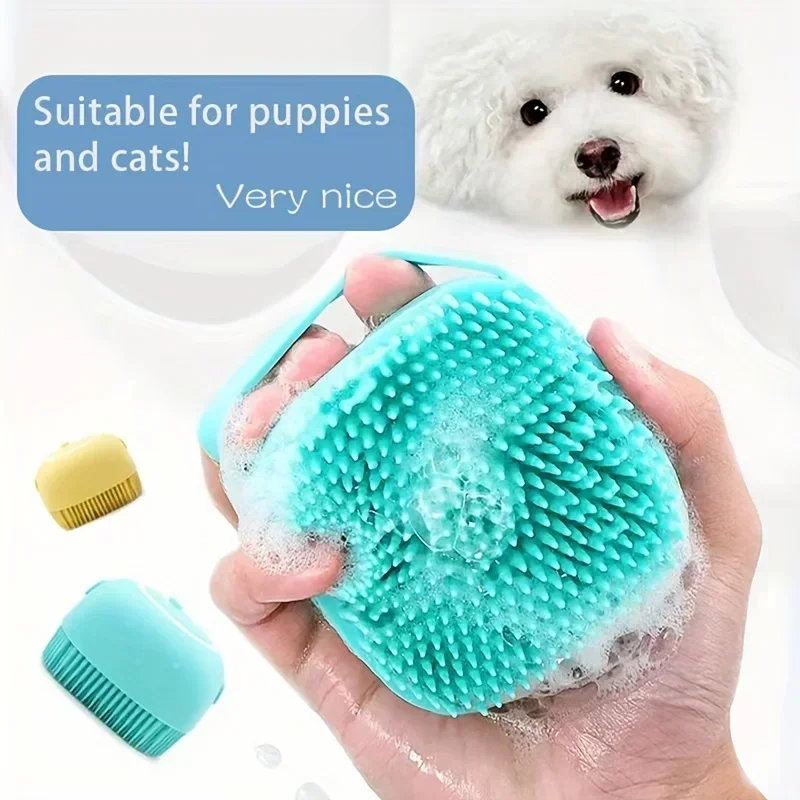 New Bathroom Puppy Dog Cat Bath Massage Gloves Brush Soft Safety Silicone Pet Accessories for Dogs Cats Tools Mascotas Products