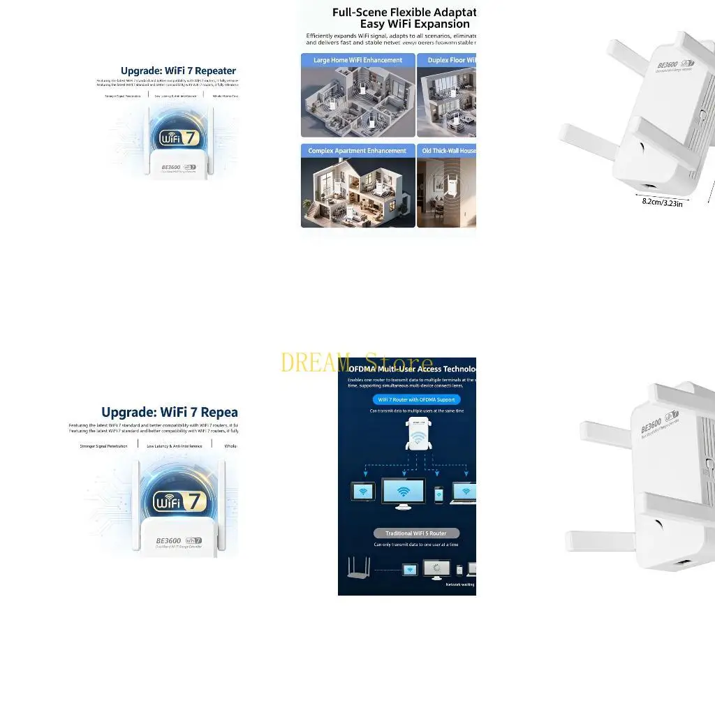 2.4GHz 5GHz WiFi 7 Room Internet Extender for Apartment Wireless Coverage Reach Best Sale