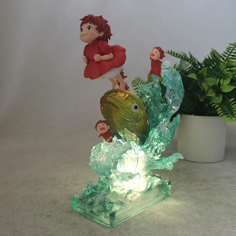 

Cliff-Dwelling Goldfish Princess Anime Figurine Display Piece Tabletop Decor Spirited Away Ponyo Collectible Model Gift