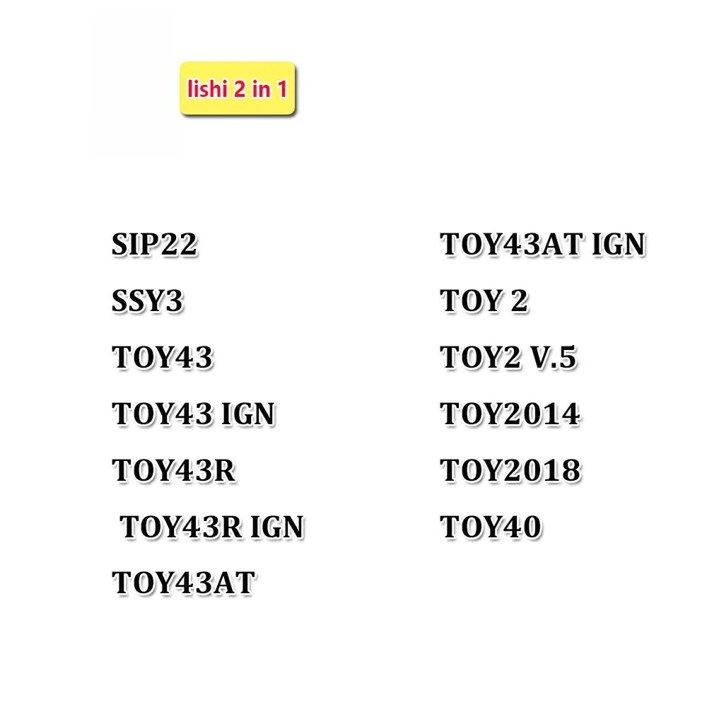 Lishi 2 in 1 Tool MAZ26R MIT8 MIT11 MIT9 NE71R NE78 NE66 NE38 NSN14 NSN11 Locksmith Tool for Car Key