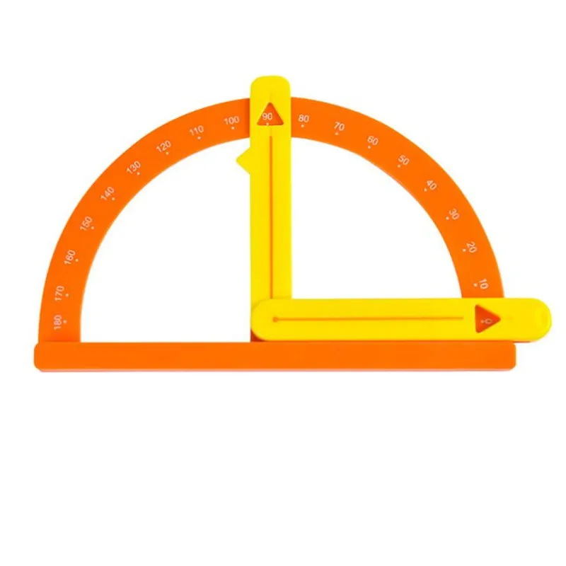 Semicircular Protractor Student Painting Tool Children Educational Toy Angle Measuring Ruler Preschool Maths Teaching Aids