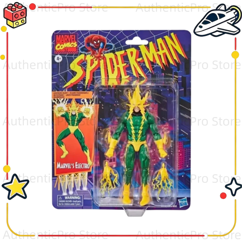 【in-stock】hasbro-marvel-legends-retro-collection-electro-action-figure-original-model-toy-ornament-gifts-gift-collection