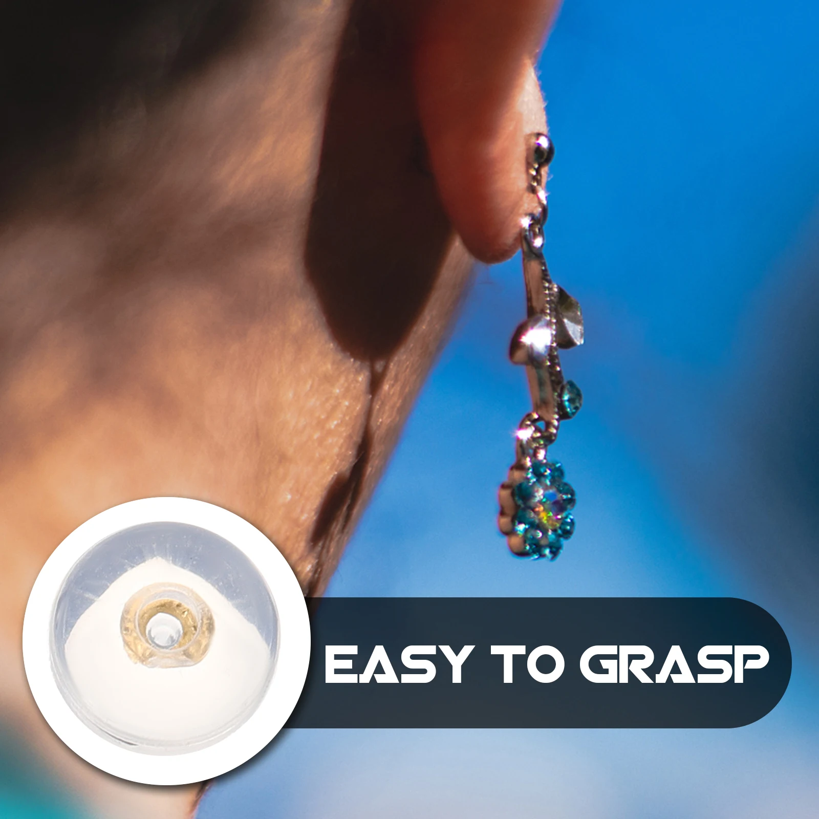 

4pcs Silicone Backs For Studs Small Earring Backings Replacement Ear Stud Stops Pierced Earring Backs Jewelry Findings