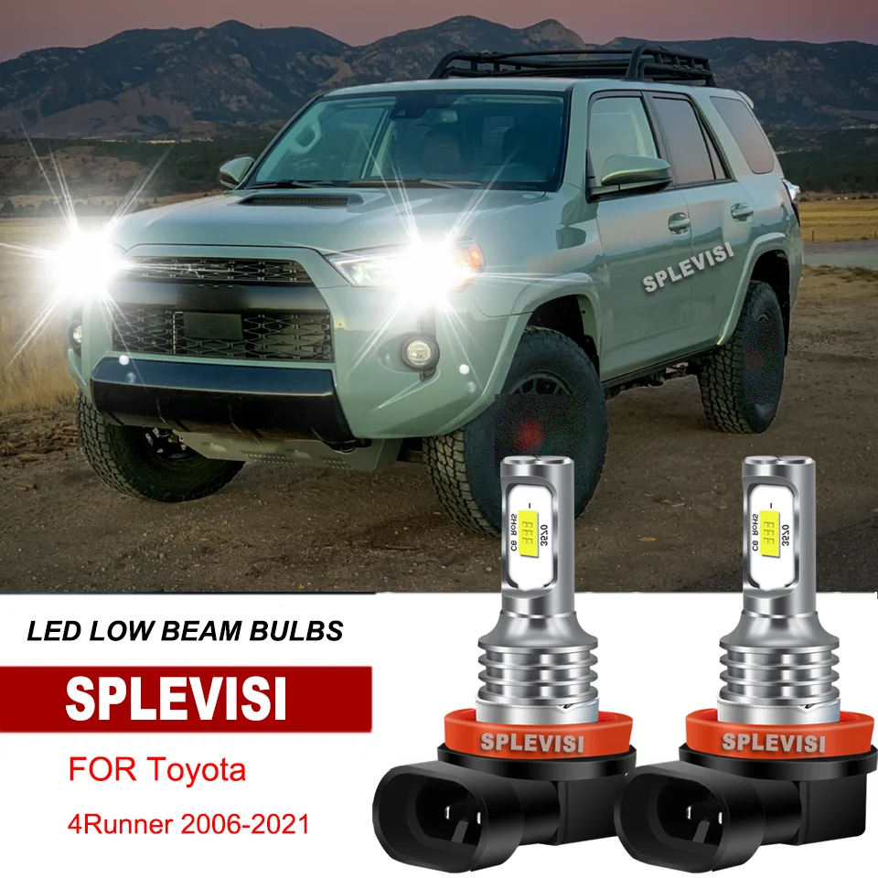 

2x H11 LED Bulb Lamp Headlight Low Beam 6000K White Aluminum For Toyota 4Runner 2006-2021 Corolla 2009-2013 Avalon 2008-2012