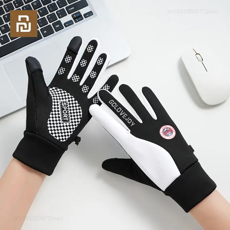 Xiaomi Winter Warm Gloves Men and Women Couple Waterproof Padded Windproof Non-slip Touch Screen Leakage Finger Driving Riding