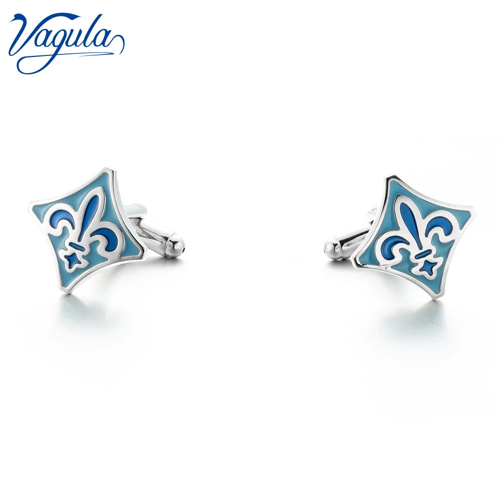 VAGULA Cuff links Brass Button Top Luxury Brand Bonito Gemelos Hot Selling Enamel Cufflinks 157