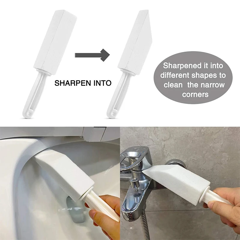 Manual Bathroom Toilet Cleaning Brush Pumice Stone Toilet Brush Bathtub Sink Limescale Stain Remover Dirt Toilet Cleaning Tool