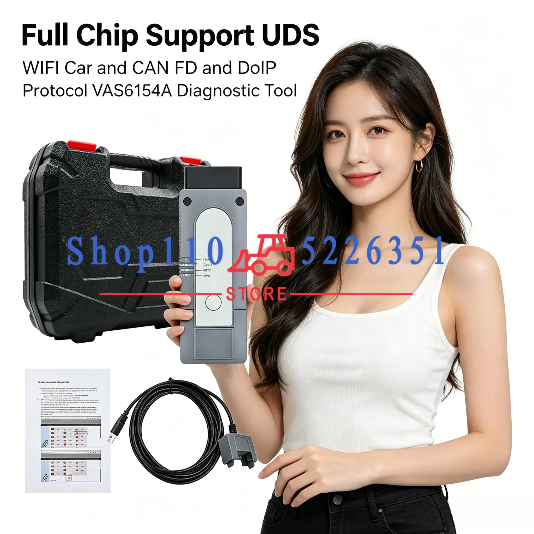 

Full Chip Support UDS WIFI Car and CAN FD and DoIP Protocol VAS6154A Diagnostic Tool
