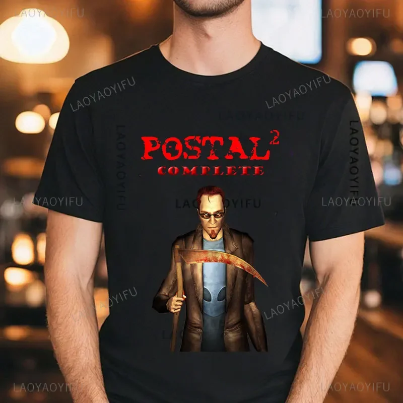 Postal Dude 100%cotton Shirt Man Women T Shirt Postal Dude 2 Alien Running with Scissors Go T Shirts Scissors Go Postal T Shirt