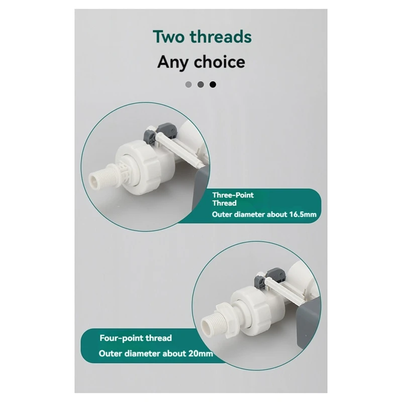 Bathroom In-Wall Water Tank Inlet Valve Hang Wall Hanging Toilet Water Valve Water Inlet Accessories G1/2inch-ABFB