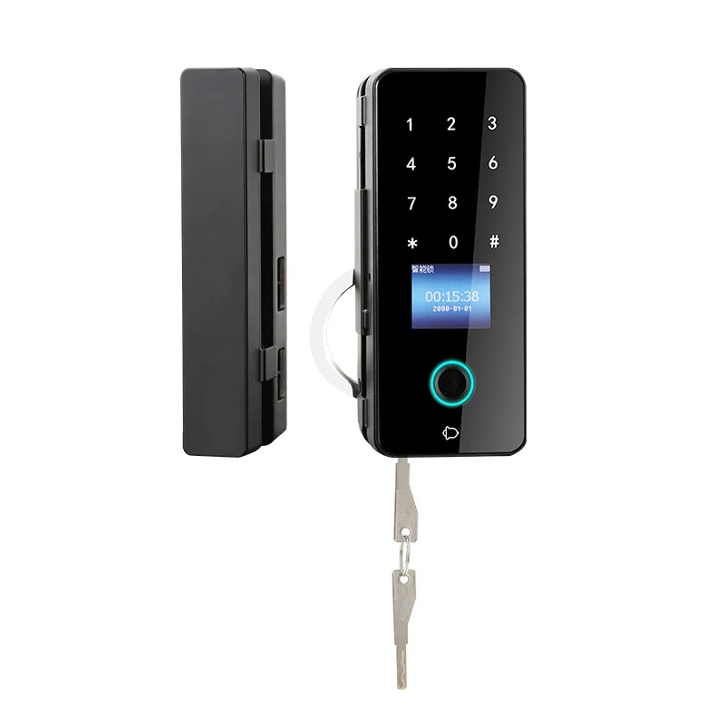 Shopping Mall Smart Lock, No Punching, Support Fingerprint Password Swiping, Office Glass Door Fingerprint Lock