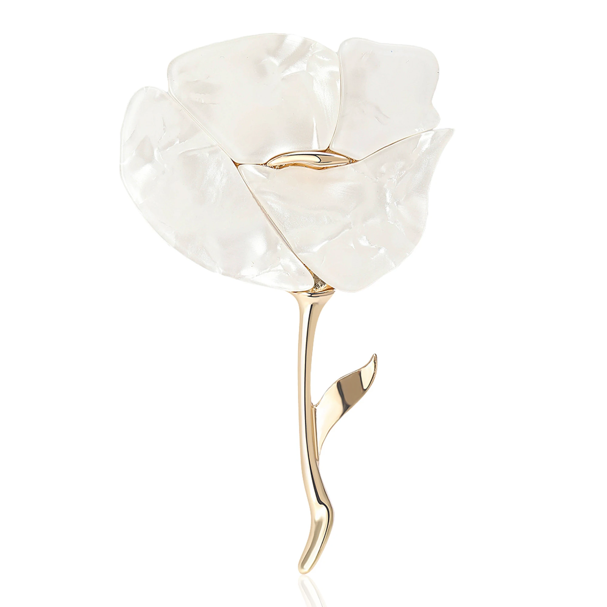 Beaut&Berry Klassieke Acryl Rose Broches voor Vrouwen Unisex Plant Bloem Pins Casual Party Accessoires Geschenken Vrienden Decoratie - afbeelding 1
